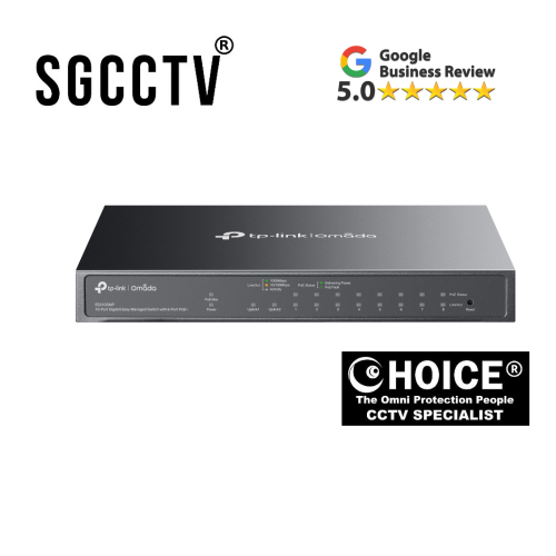 Tp-Link Omada IES210GMP 10 Port Gigabit Easy Managed Switch with 8-Port PoE+ 9× Gigabit RJ45 Ports 1× Gigabit SFP/RJ45 Combo port