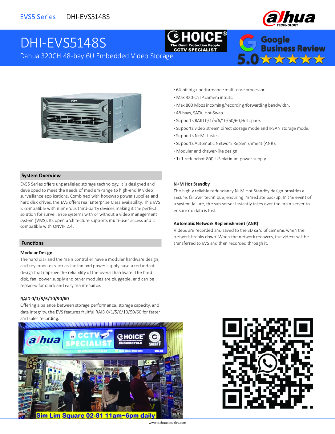 DAHUA DHI-EVS5148S 320CH 48-bay 6U Embedded Video Storage Security System Singapore DAHUA RECORDER Repair Replace Upgrade 12 DAHUA DHI-EVS5148S 320CH 48-bay 6U Embedded Video Storage Security System Singapore DAHUA RECORDER Repair Replace Upgrade - Image 12