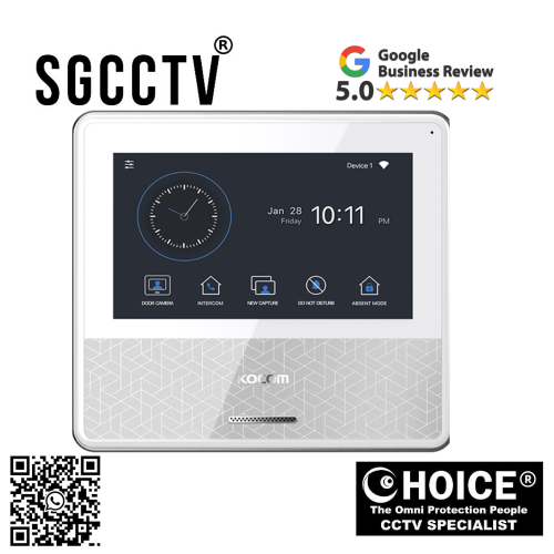 KOCOM INTERCOM KCV-S701IPOE IP Video Phone/PoE Type 7" Color digital LCD monitor Door camera monitoring from Smartphone NEW