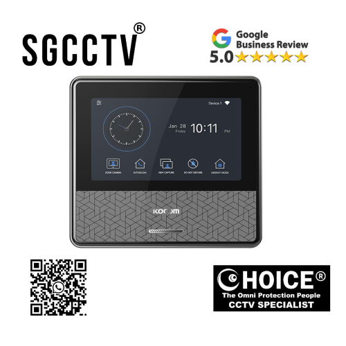 KOCOM INTERCOM KCV-S701IP2W (AC) IP Video Phone / WiFi Type (AC Power) 7" Color digital LCD monitor Security sensors adaptable NEW