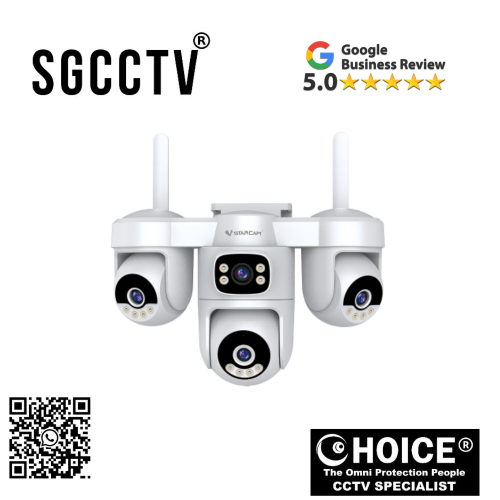 VStarcam CS623FR Ultra wide-angle surveillance six-motor PTZ control enables flexible 360° rotation with no blind spots Customizable alarm sound NEW DB