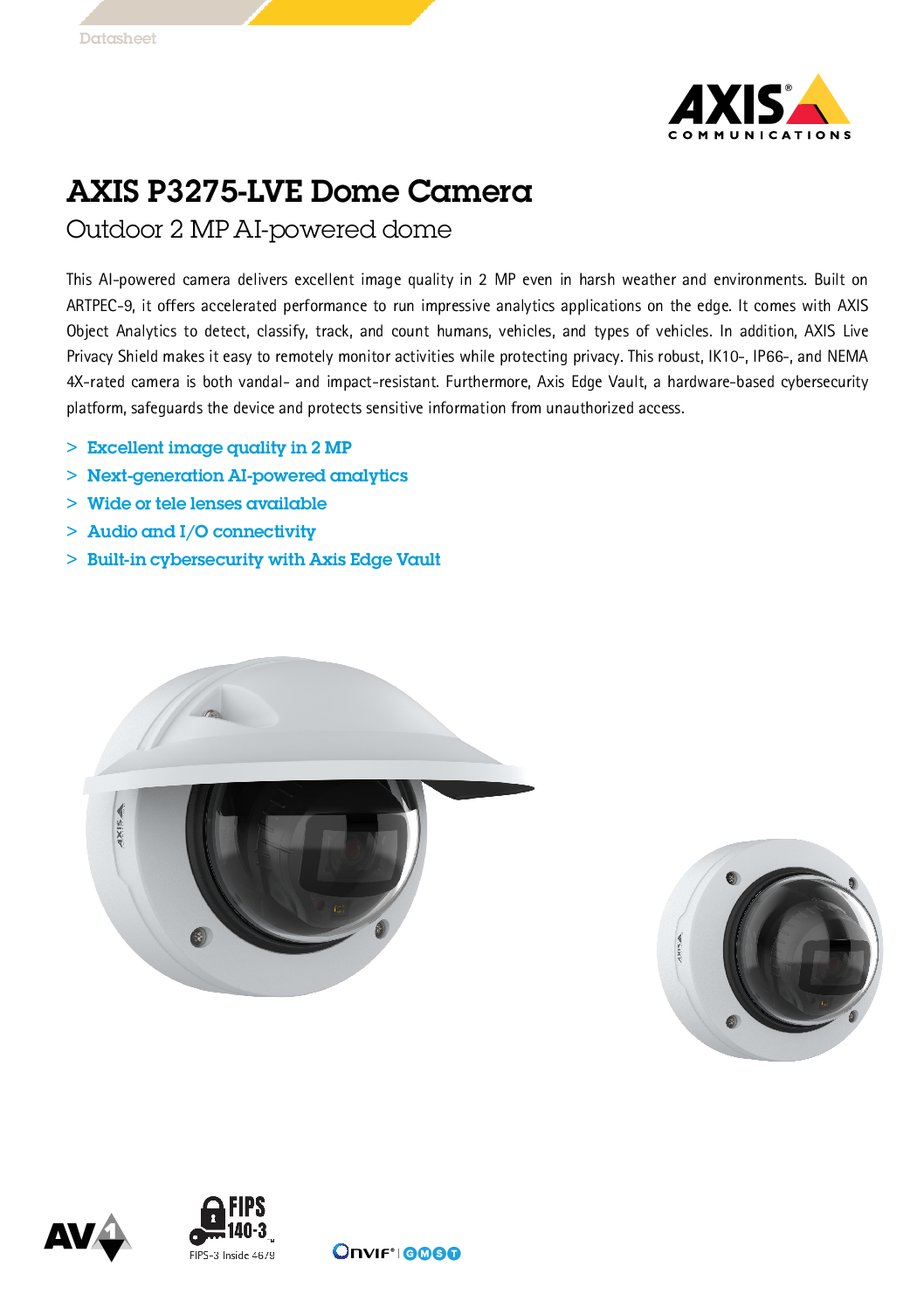 AXIS P3275-LVE 2MP Outdoor Dome Camera AI analytics Forensic WDR IR night vision, Lightfinder 2.0 Axis Zipstream Repair replace Singapore 7 AXIS P3275-LVE 2MP Outdoor Dome Camera AI analytics Forensic WDR IR night vision, Lightfinder 2.0 Axis Zipstream Repair replace Singapore - Image 7
