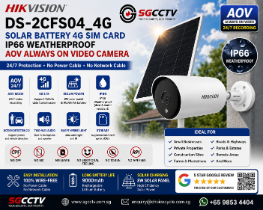 HIKVISION DS-2CFS04-4G 4G Sim Card IP66 Bullet Camera Hybrid Light Security system Supplier CCTV Security Camera Singapore Repair