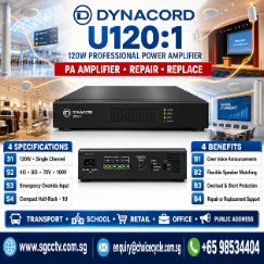 DYNACORD Power Amplifier U120:1 120W Professional Audio Systems Booster Amplifier Public Announcement PA Amplifier Repair Replace 1 DYNACORD Power Amplifier U1201 120W Professional Audio Systems Booster Amplifier Public Announcement PA Amplifier Repair Replace