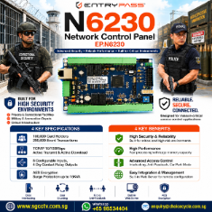 ENTRYPASS N6230 EP.N6230 Network Control Panel Security system supplier Security system installation CCTV Security Camera Singapore