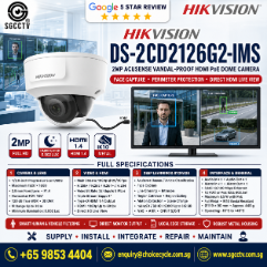 HIKVISION DS-2CD2126G2-IMS HDMI 2MP ACUSENSE VANDALPROOF POE DOME CAMERA Deep Learning Face Capture Perimeter Protect 1 HIKVISION DS-2CD2126G2-IMS HDMI 2MP ACUSENSE VANDALPROOF POE DOME CAMERA Deep Learning Face Capture Perimeter Protect