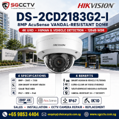 HIKVISION DS-2CD2183G2-I 8MP AcuSense Dome Camera Vandal WDR IP67 Weatherproof Vandal-proof IK10 CCTV Camera Repair
