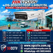 HIKVISION DS-2CD3TC7G3P-LIHSUY-SL Anti-corrosion 12MP AcuSeek Panoramic ColorVu NEMA 4X Bullet Camera CCTV Security Camera 1 HIKVISION DS-2CD3TC7G3P-LIHSUY-SL Anti-corrosion 12MP AcuSeek Panoramic ColorVu NEMA 4X Bullet Camera CCTV Security Camera
