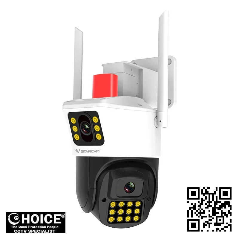 VStarcam AF663DR-None 1080P Dual-Lens WiFi - Fire/Smoke Detection & Motion Tracking Camera 2 VStarcam AF663DR-None Security Camera