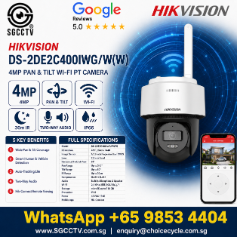 HIKVISION DS-2DE2C400IWG/W (W) WiFi Camera Singapore WiFi CCTV Camera WiFi Camera Hik-Connect Camera Home CCTV Singapore