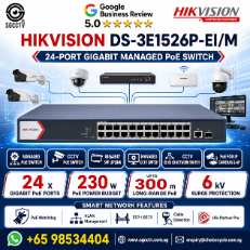 HIKVISION DS-3E1526P-EI/M Managed PoE Switch CCTV PoE Switch Gigabit SFP PoE Switch Managed CCTV Switch CCTV Network Switch