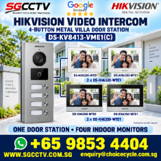 HIKVISION DS-KV8413-WME1(C) 4 Video Intercom Video Intercom Singapore DS-KH6320-WTE1 DS-KH6350-WTE1 Office Intercom Repair