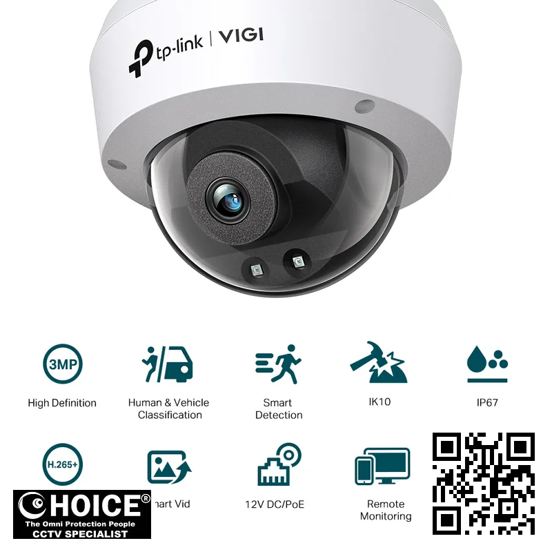 TP-Link VIGI C230I 3MP IR Dome Network Camera 2 TP-Link VIGI C230I VIGI 3MP IR Dome Network Camera