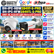 DAHUA 8MP 4K CAMERA DH-IPC-HFW2849TL-S-PRO 8MP WizColor 24X7 Colour Bullet WizSense CCTV Camera Singapore Repair Upgrade
