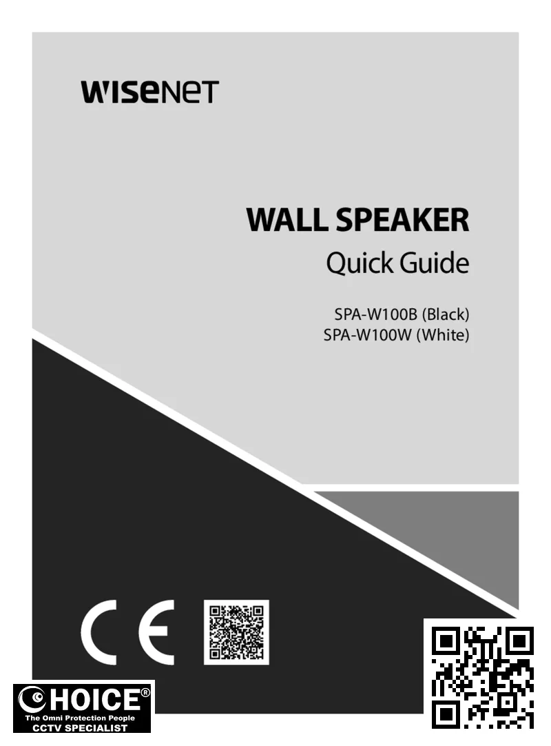 Hanwha SPA-W100W IP Wall Speaker 2 Hanwha SPA-W100W Security Camera