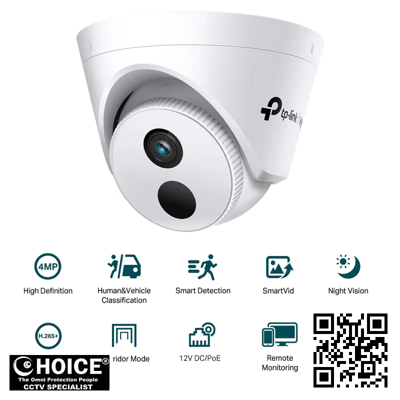 TP-Link VIGI C440I Singapore VIGI 4MP IR Turret Network Camera