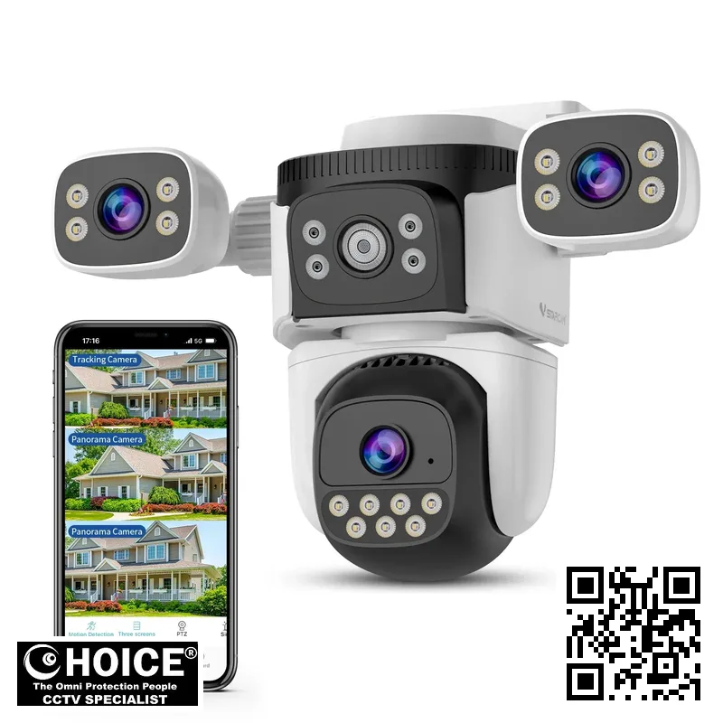 VStarcam CS621SR-NONE 6MP WiFi - 3-Lens Panoramic & PTZ Outdoor Camera 2 VStarcam CS621SR-NONE Security Camera
